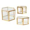 Glass Geometric Terrarium Succulent Plant Planter Hexagon Holder Jewelry Display Container for Wedding Decoration Events