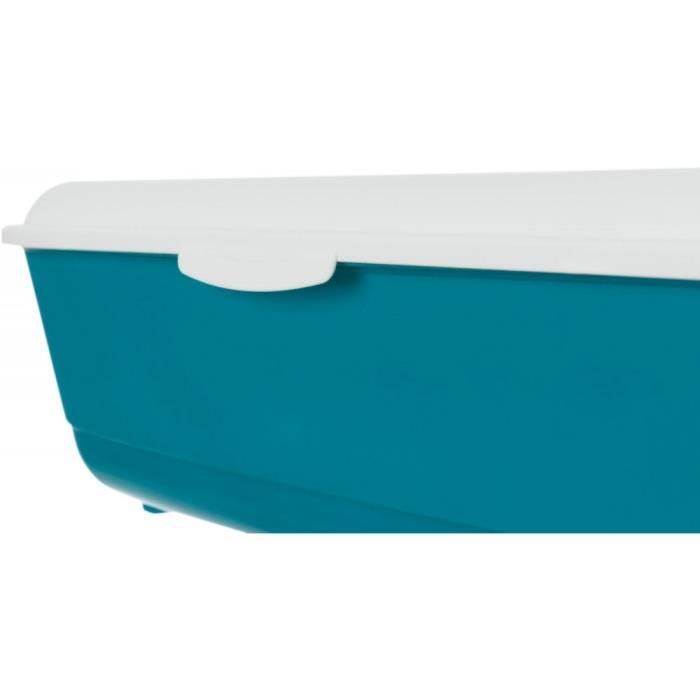 Litter Tray - Trixie - Classic - Petrol/white Color - Dimensions 37x15x47 Cm - Removable Rim