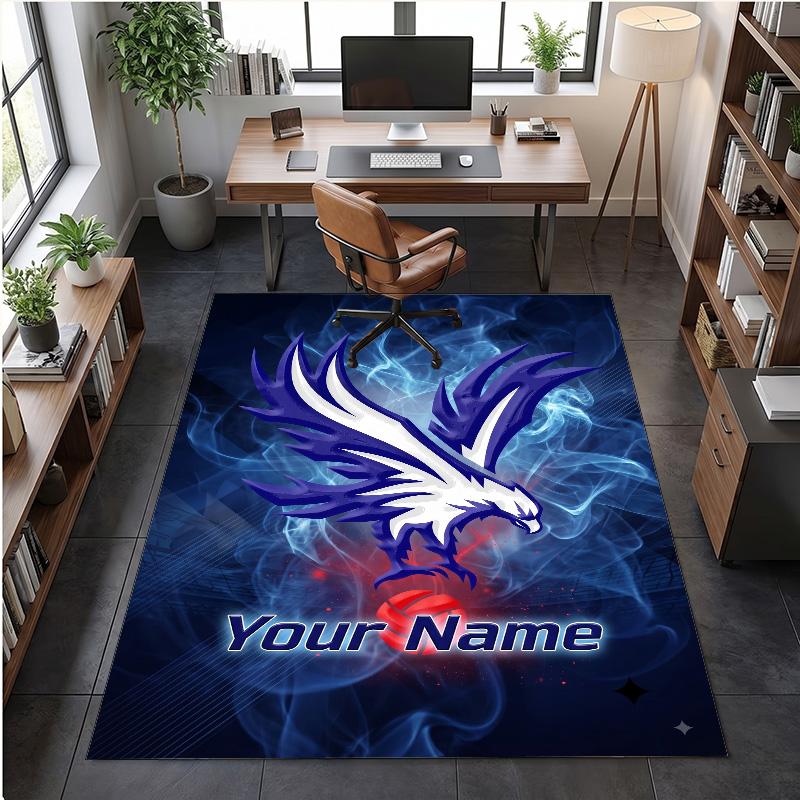 Crystal Velvet Rug Crystal Palace Print Custom Name Text Floor Mat Home Decor