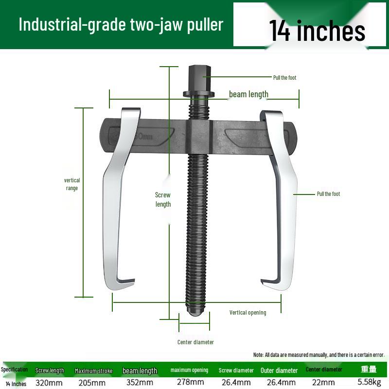 Multifunctional Two-Jaw Bearing Puller and Remover Tool