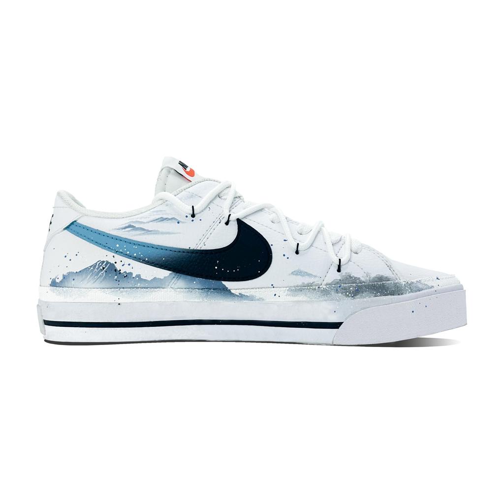 Nike Court Legacy Sunrise Slip Resistant Cushioning Lightweight Low top Skateboard Shoes Unisex Sky Blue DH3162-100(Team1047-)
