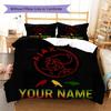 AFC Ajax Custom Name Pattern Bedding,Quilt Set Quilt Cover Pillowcase Home Birthday Gift(1 * duvet cover + 2 * pillowcase, without core)