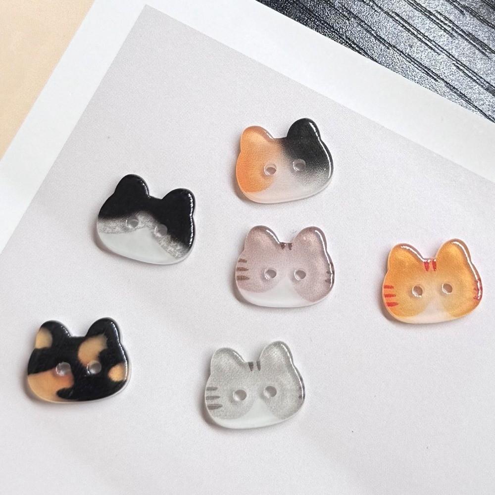 30pcs 12mm Kitty Buttons Creative Ginger Cat Buttons Tuxedo Cat Calico Cat Buttons Cardigan Sweater