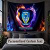 Custom Name Text Tapestry,Warrington Wolves FC Decorative Wall Hanging, Background Tapestry For Home Bedroom