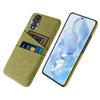 Cloth Texture Phone Case for Honor 80 5G Dual Card Slots Anti-scratch PC Protective Cover