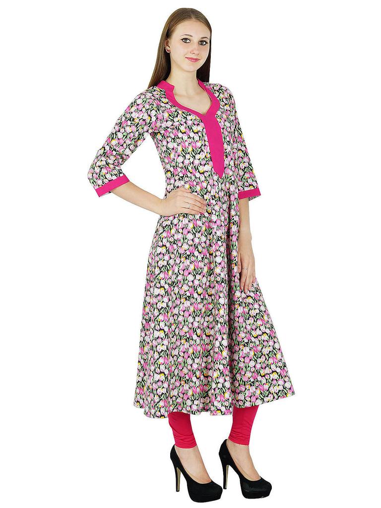 Дизайнерская индийская куртка с принтом Болливуда Женская хлопковая куртка Курти Повседневная туника