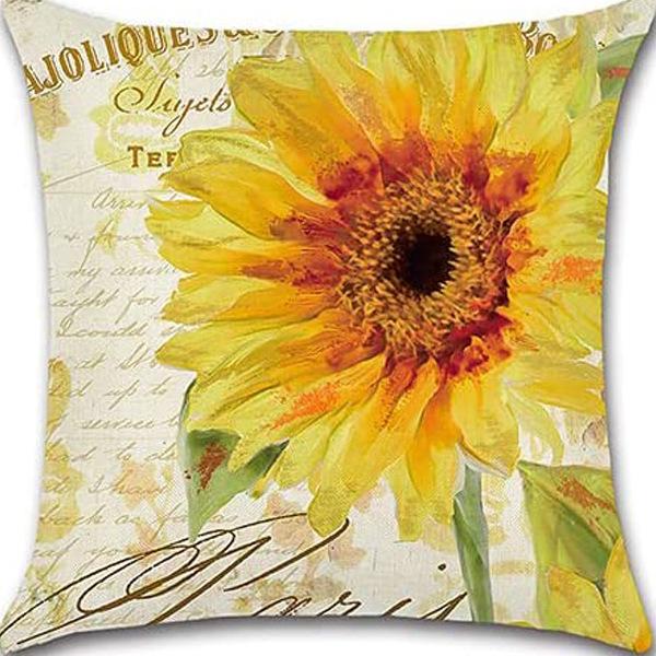 Ретро Растение Цветочный Принт Лен Наволочка Дом Гостиная Диван Автомобильная Подушка