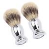 2шт. Помазок для бритья Длинная мягкая густая щетка для волос Мужская пенящаяся кремовая пена для бритья бороды Помазок с ручкой