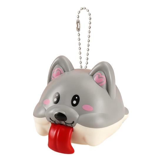 Игрушка для собаки с длинным языком со звуком, снятие стресса, мультяшный щенок, непоседа, брелок, подвеска для рюкзака, интерактивная игрушка с языком, животное, игрушка для снятия стресса