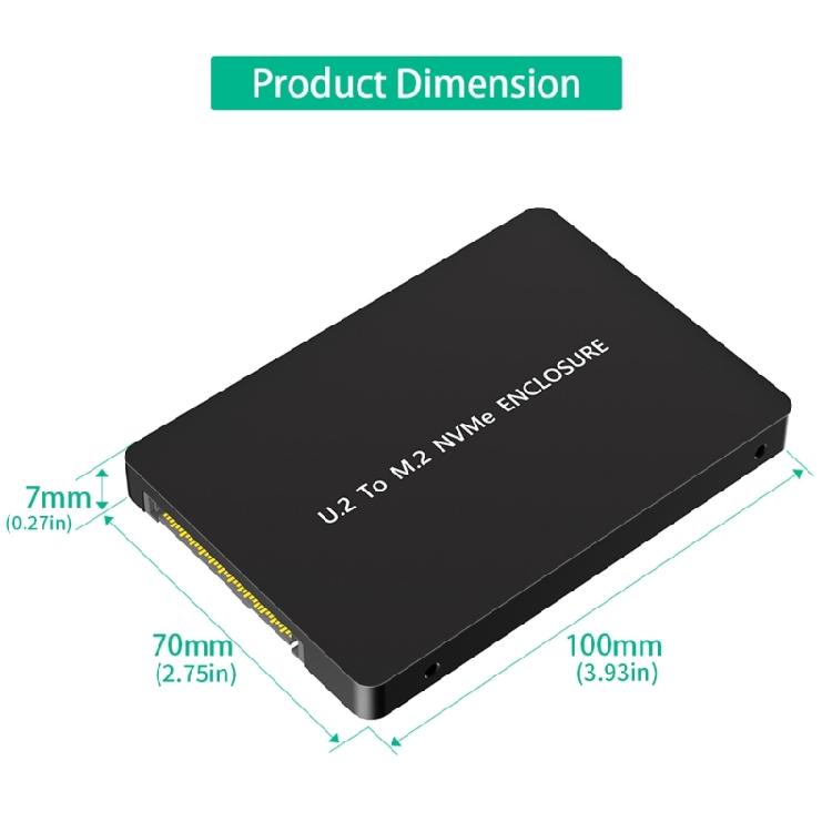 Корпус-адаптер U.2 SFF 8639 на NVMe, корпус U.2 на M.2 NVME, с теплоотводом и широкой совместимостью для компьютеров