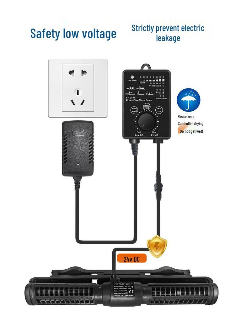 Создатель волн для аквариума с поперечным потоком: Бесшумный магнитный всасывающий насос для морских аквариумов с кораллами