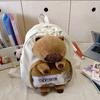 Chic Capybara Plush Backpack Versatile Unisex School Bag For Trendy Girls And Boys