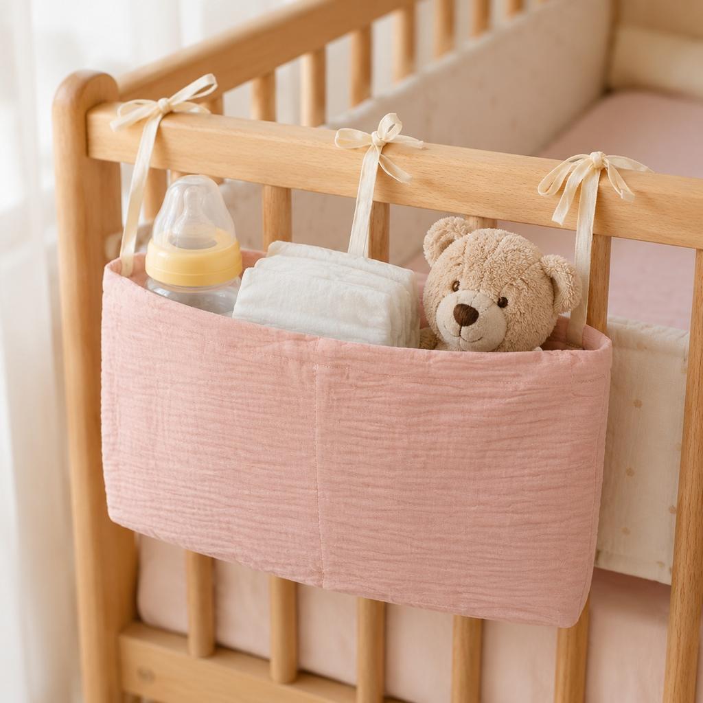 Baby Stroller Storage Bag - Hanging Caddy - Portable Pocket Holder for Baby Bottles, Toys, Wipes, Diapers, Pacifiers