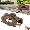 Tree Bark Shape Reptile Hideout Resin Amphibians Hide Cave Reptile Hide Cave  Terrarium Decor