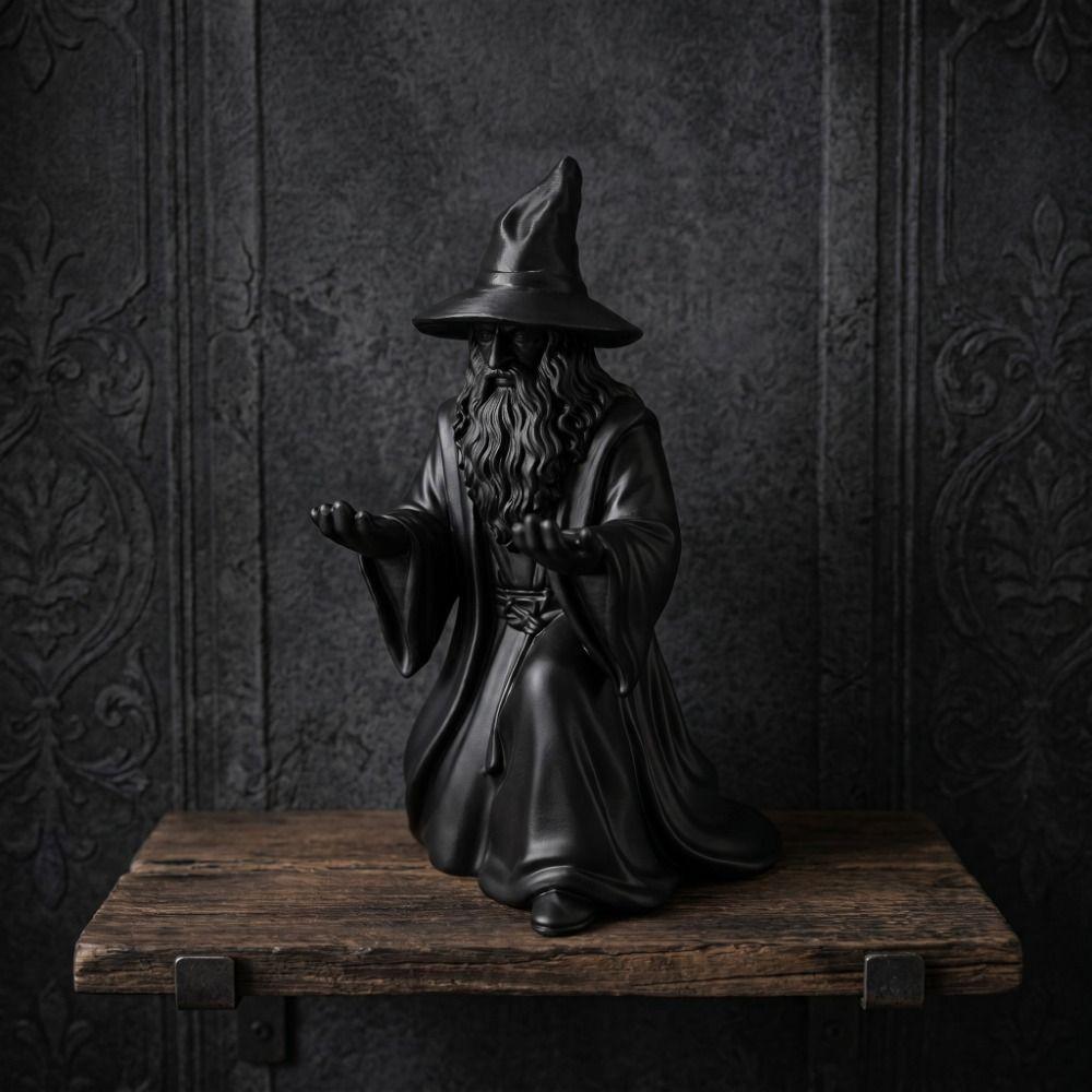 3D Printed Wizard Statue Model Creative Design Wizard Ornament Fashion Pen Holder  Gift