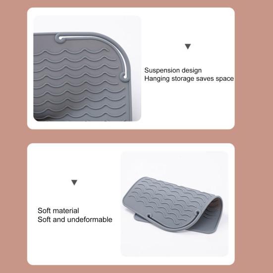 Silicone Pad Non-deformable Protective Solid Color Useful Hair Flat Iron Heat Insulation Mat Salon Use