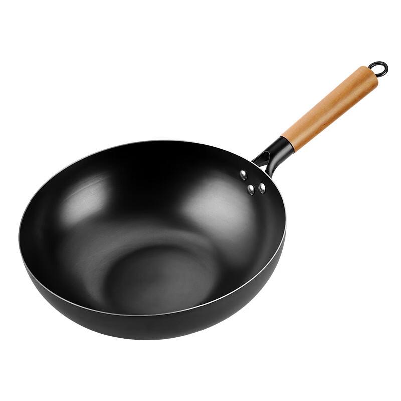 Handun Traditional Non-Coated Wrought Iron Stir-Fry Pan
