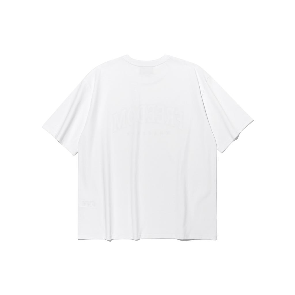 FREEDOM Arch Logo Semi-Oversized T-Shirt (White)