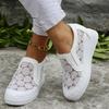 Модная женская обувь 2024 года, модная летняя повседневная белая обувь, ажурная кружевная парусиновая ажурная дышащая толстая подошва, женская спортивная обувь