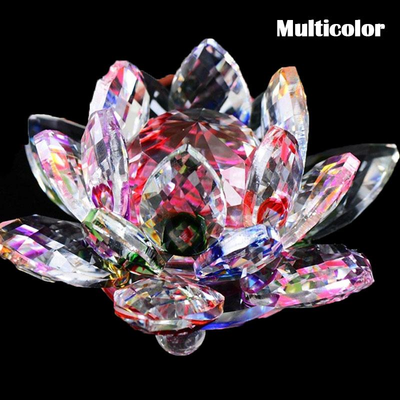6.2cm Quartz Crystals Lotus Flower Crafts Glass Fengshui Ornaments Healing Crystals Home Party Wiccan Decor Yoga Gifts Souvenir