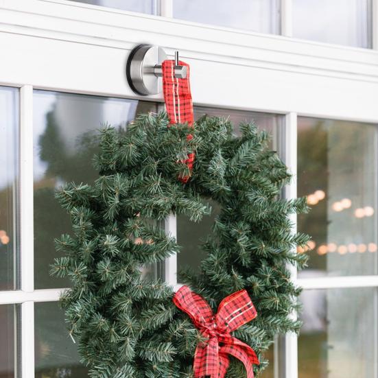 Yousheng 2 шт. Крючки на присосках для дверных венков, водонепроницаемые декоративные крючки-кольца для душа, без сверления, держатель для полотенец для входной двери, стеклянных окон, ванной комнаты