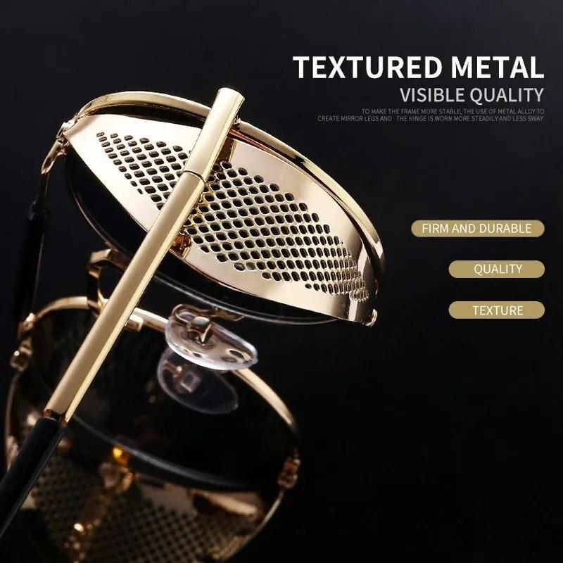 Ретро круглые металлические солнцезащитные очки в стиле стимпанк для мужчин и женщин трендовые брендовые дизайнерские винтажные солнцезащитные очки UV400 защитные очки