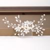 Свадебные аксессуары для волос ручной работы жемчужный головной убор женский серебряный цвет гребень для волос цветок хай гребень свадебные украшения для волос диадемы