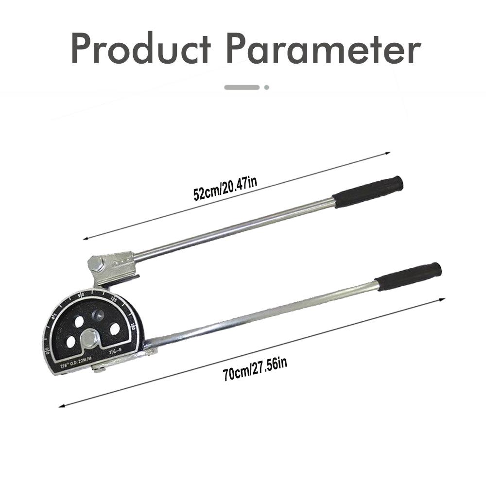 Ручной трубогиб для труб 7/8'' 22 мм наружного диаметра для медных труб/алюминиевых труб/тонкостенных железных труб/тонкостенных труб из нержавеющей стали