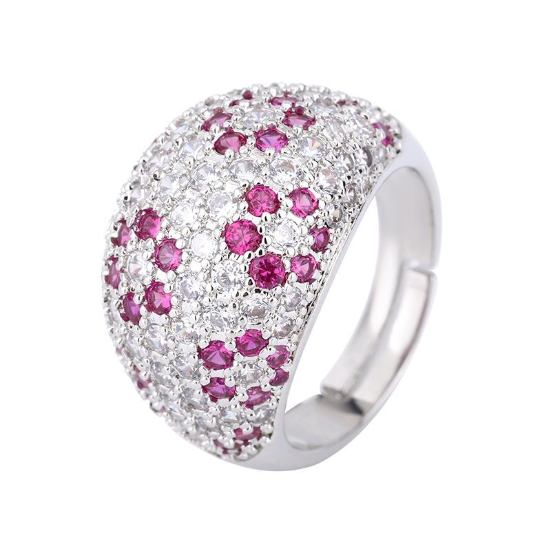 Ювелирные изделия Роскошное кольцо с бриллиантом для женщин, имитация красного корунда, увеличенное большое кольцо