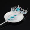 4Pcs/Set Frozen Elsa Rhinestone Crown Wand Hairpiece Gloves Dress Up Accessories