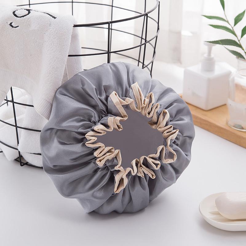 Водонепроницаемая шапочка для душа в ванной, утолщенная эластичная шапочка для ванны, шапочка для волос для женщин, красота, парикмахерская, точечные продукты, аксессуары для ванной комнаты