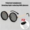 Регулируемые Солнцезащитные Очки Для Мужчин Модные Солнцезащитные Очки с Круглой Оправой и Вращающейся Тонировкой Для Путешествий и Вождения на Открытом Воздухе Защита от УФ-лучей Очки