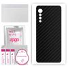 apgo Protective Skin Sticker for the Back Compatible with LG Velvet 5G, Wrap Film, Foil, Vinyl - Pattern Carbon Black