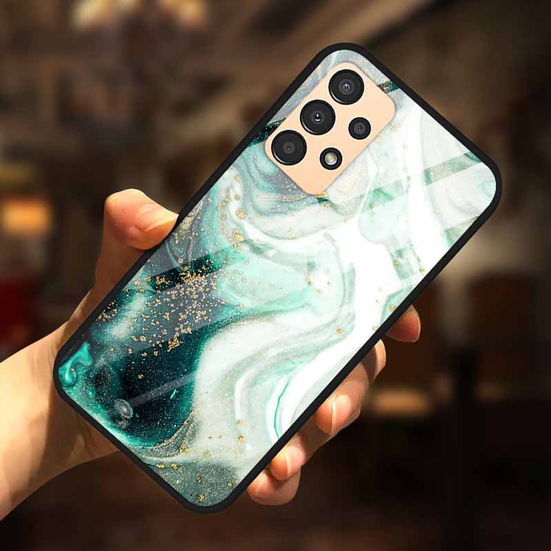 Чехол для Samsung A13 A23 A52 A72 4G M52 A52S 5G Роскошный Закаленное Стекло Жесткая Задняя Крышка для Samsung Galaxy A13 4G Чехлы для Телефона Capa