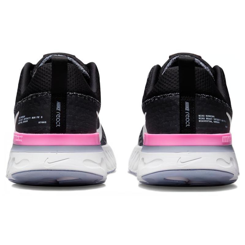 Nike Кроссовки React Infinity Run Черный Футбольный серый Розовый DZ3014-001