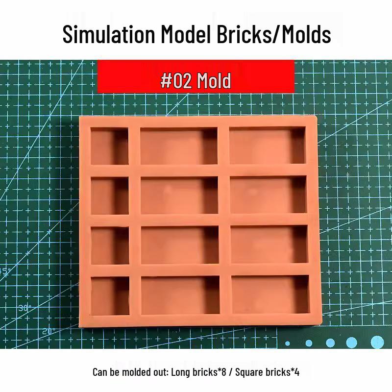 Микро-ландшафтные мини-кирпичи: Материалы для ручного изготовления песочницы, Красный кирпич, Плитка для стен, Разделитель для форм, Цемент, Маленькие здания.