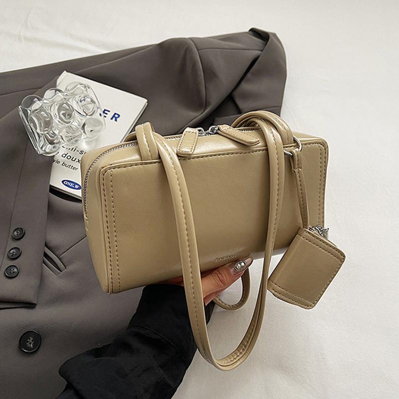 Женские модные сумки через плечо из искусственной кожи с ручкой-подушкой, ретро, однотонные, подмышечные сумки с маленьким кошельком, женские сумки ARI