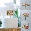 1PC Christmas Cake Decor Acrylic Flags New Year Xmas Theme Color Santa Claus Acrylic Cake Toppers