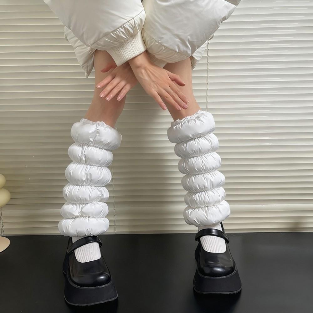 Пушистые хлопковые гетры с пухом, утолщенные чехлы для ботинок, модные свободные носки, защита для ног, женские