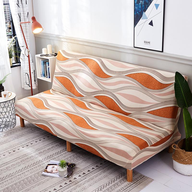 Чехол на диван-кровать без подлокотников, эластичный чехол-футон из спандекса, эластичный полностью складной чехол для дивана, встроенный полный складной чехол для дивана