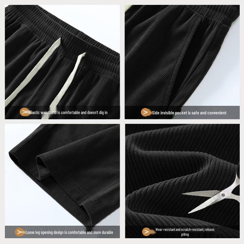 GLM Men's Wide Leg Drapey Casual Pants