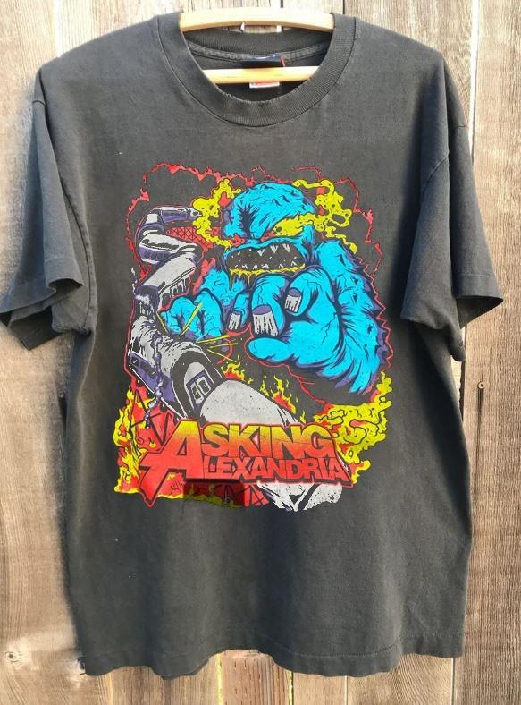 Vintage Asking Alexandria Band Rare Design Charcoal Unisex Shirt S-5XL WA1910