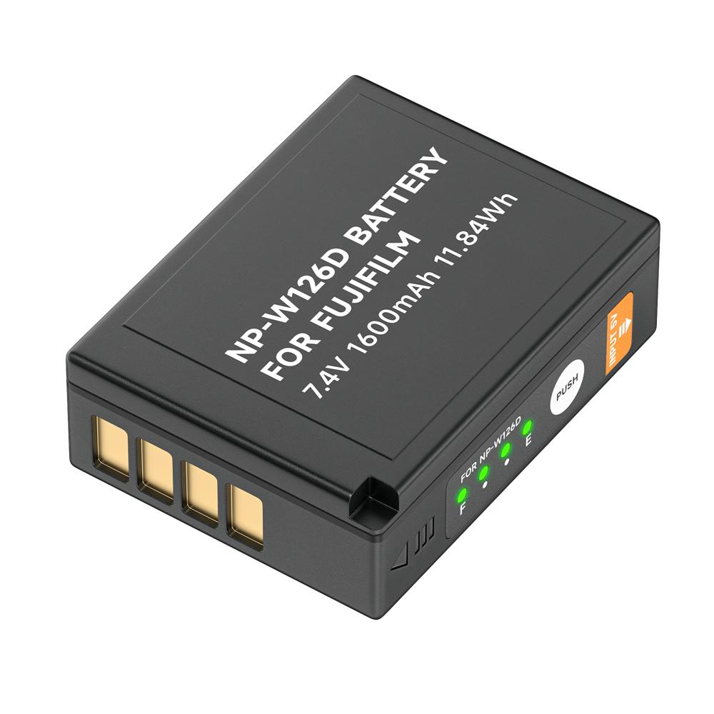 PALO NP-W126D NP-W126 Camera Replacement Battery with Type-C Charging Port Suitable for FUJI Fujifilm X-Pro1 X-T1, HS30EXR HS33EXR(1600mAh Li-ion)