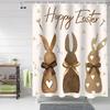 Счастливой Пасхи Занавеска для душа Зайчик Занавески для ванной с крючками, Водонепроницаемая ткань Цветок Морковь Кролик Набор занавесок для душа для ванной Ванны