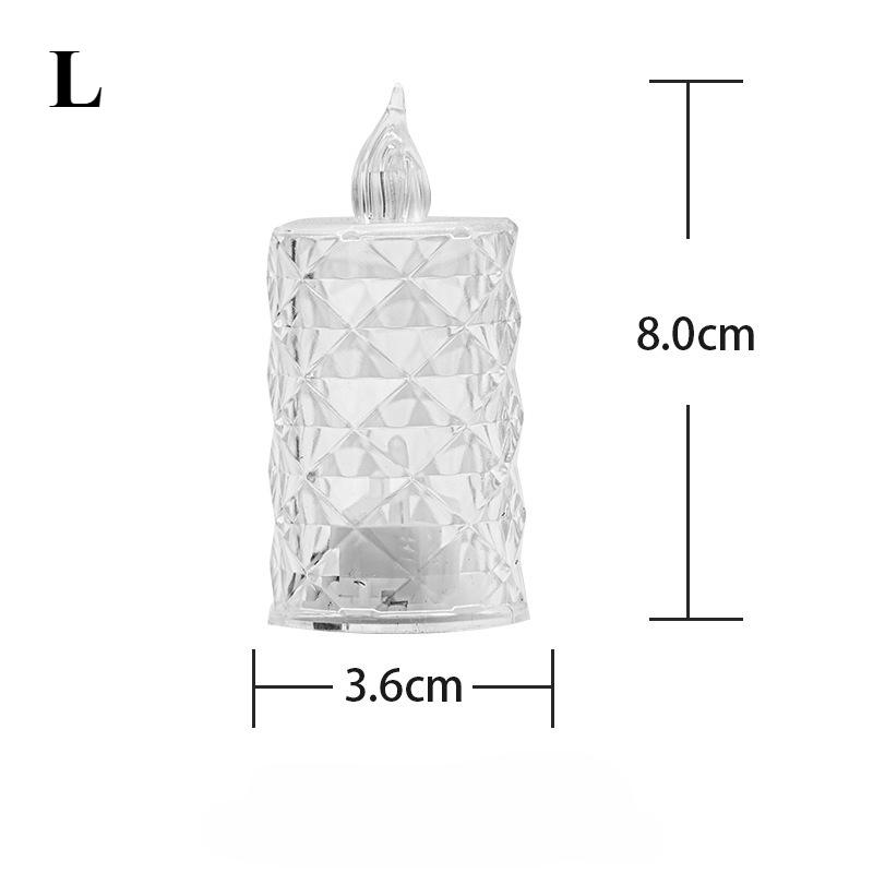 1pc Battery-Powered LED Crystal Flameless Tea Candle Light for Parties, Home Decor,Christmas Decorations
