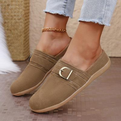 Повседневная обувь весна и осень европейская и американская мода круглый носок плоская подошва слипоны одинарные туфли женские