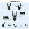 LS VISION 8MP 4K IP Camera Wifi Outdoor Camera Three Lens 8X Zoom Ai Human Detect Auto Tracking Wifi Survalance Camera Onvif Support iCSee