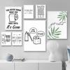 Bathroom Black White Wall Art Prints Quotation Funny Signs Bathtub Canvas Painting Posters Nordic Bathroom Home Decor No Frame