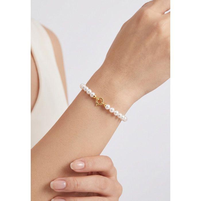 Bracelet - PEARLS & COLORS - Prestige - Perles d'eau douce 6-7 mm - Perles blanches AAA+ - Fermoir Or jaune 9ct