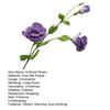 28" Искусственные Цветы Эустомы на Длинных Стеблях Букет из Искусственных Цветов с 2-главыми Цветами и 1 Бутоном Композиция из Искусственных Шелковых Цветов для Центрального Элемента Свадебной Вечеринки